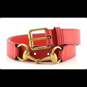 Gucci Red/Gold Belt 95mm